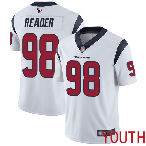 Houston Texans Limited White Youth D J Reader Road Jersey NFL Football 98 Vapor Untouchable